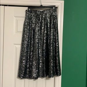 Sequin dark grey/silver skirt